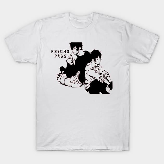 Psycho-Pass Kogami and Tsunemori T-Shirt by OtakuPapercraft